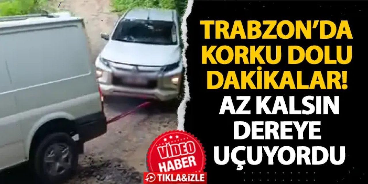 Trabzon’da faciaya ramak kala! Dereye uçuyordu