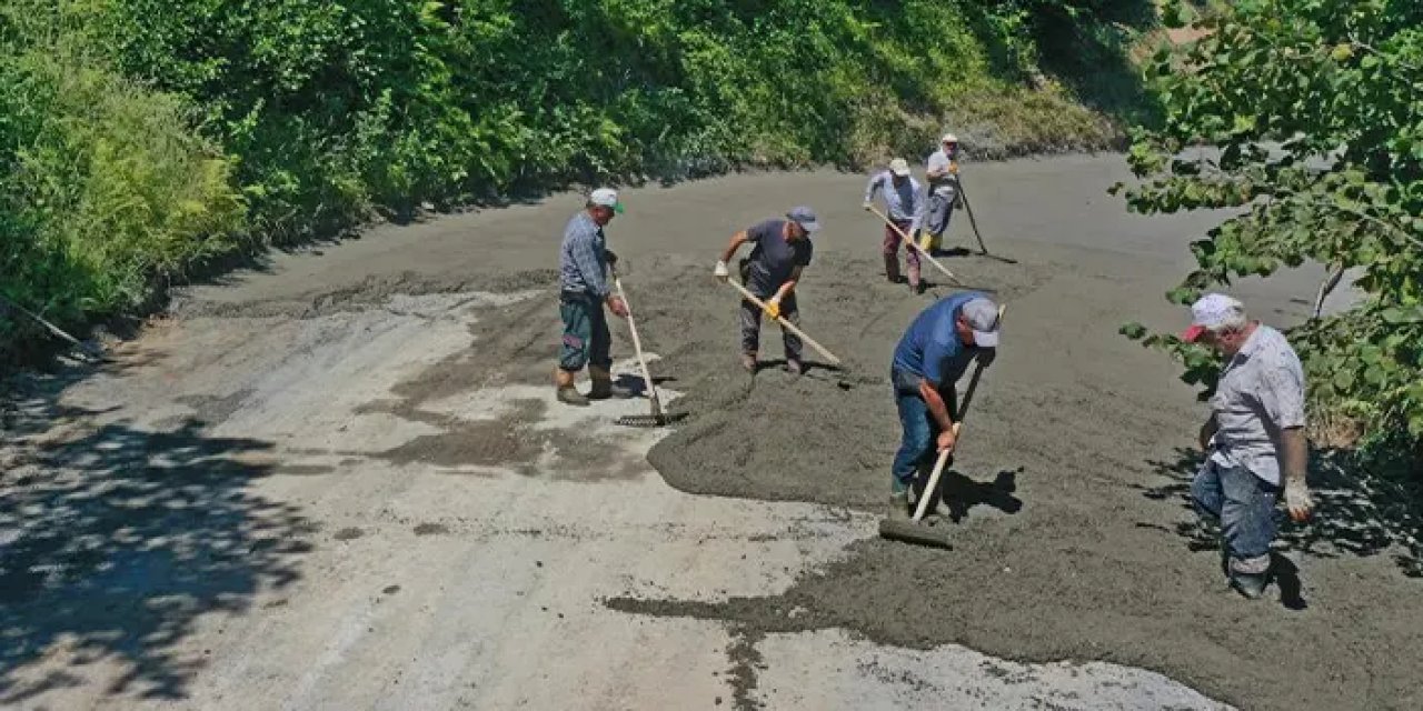 Ordu’da Ünye’de ulaşım rahatladı: 2 bin metrelik yol betonla buluştu