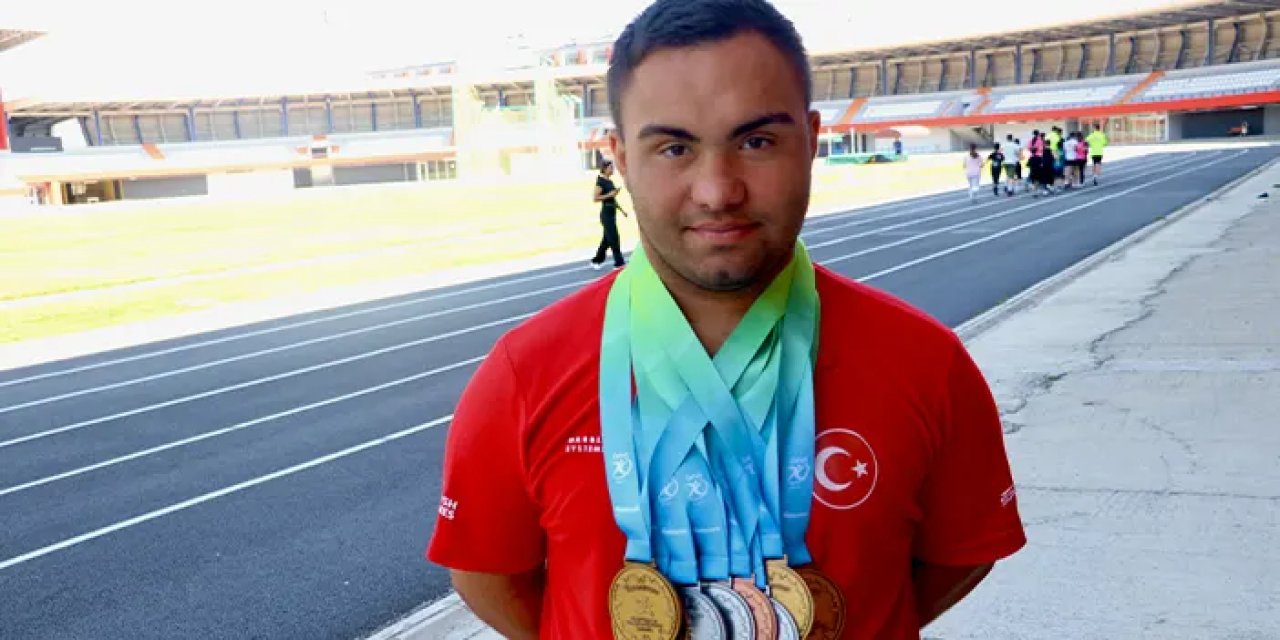 Trabzon'da yaşayan down sendromlu Abdullah İnan başarıya doymuyor!