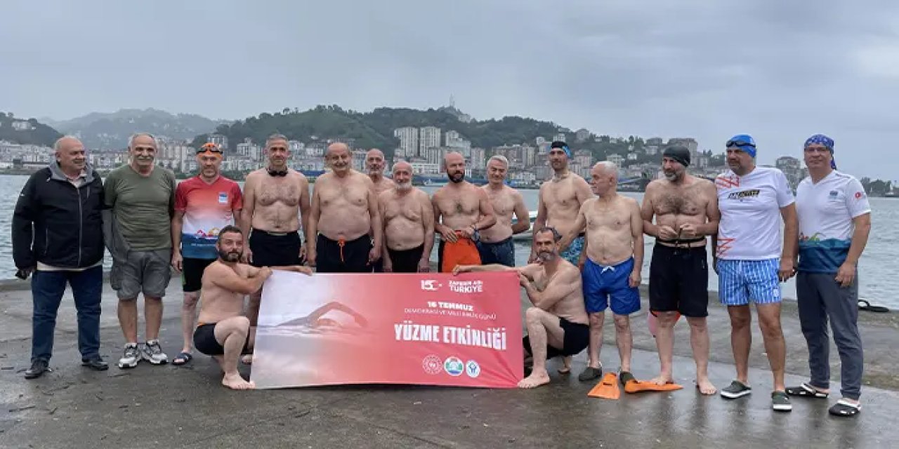Rize'de 15 Temmuz Demokrasi ve Milli Birlik Günü'nde yüzme etkinliği!