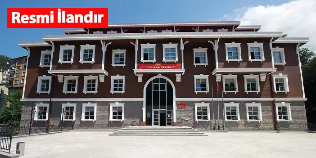 Çaykara Kaymakamlığı taşınmaz satacak