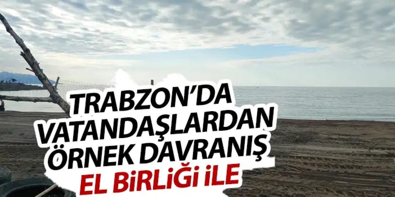 Trabzon'da Beşirli sahilinde temizlik! El birliği ile düzenlediler