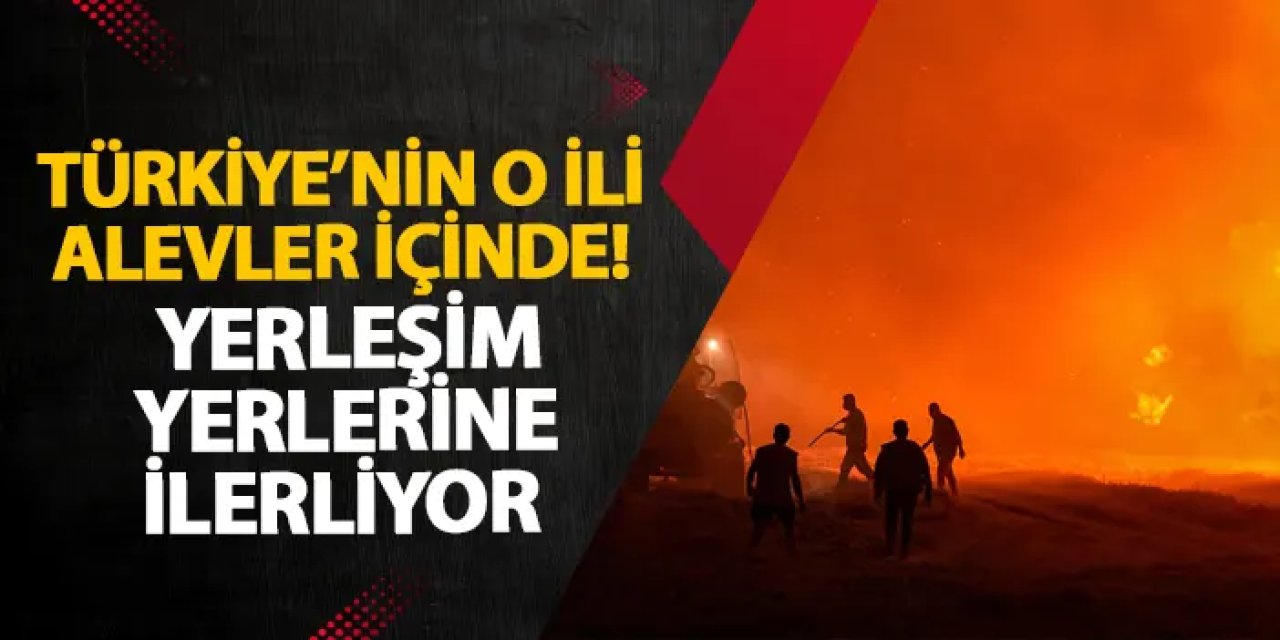 Türkiye’nin o ili alevler içinde! Yerleşim yerlerine ilerliyor