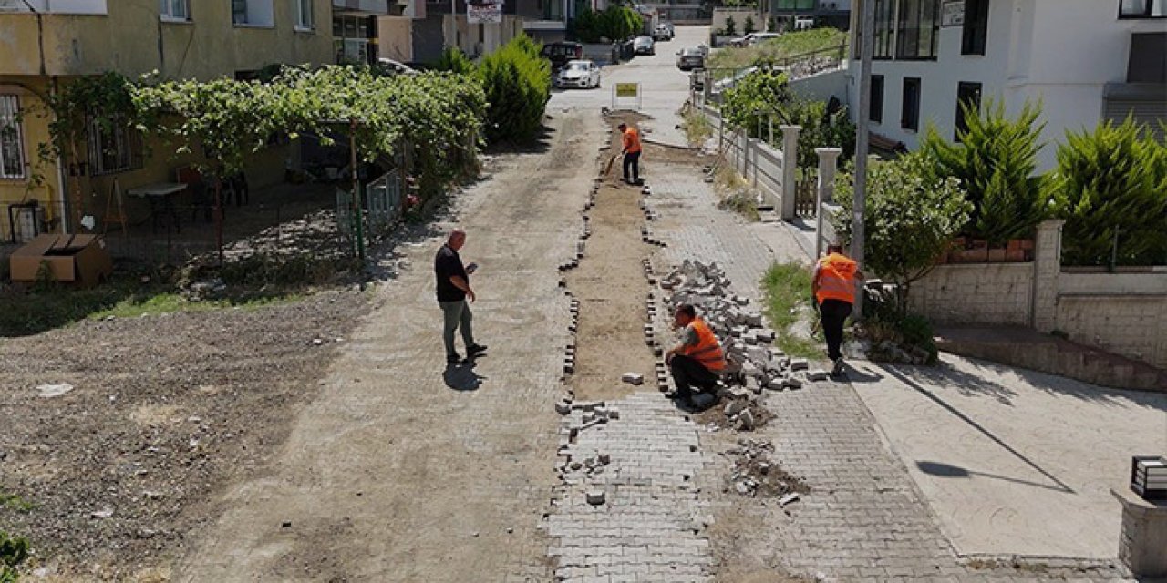 Samsun'da yol onarım çalışmaları sürüyor