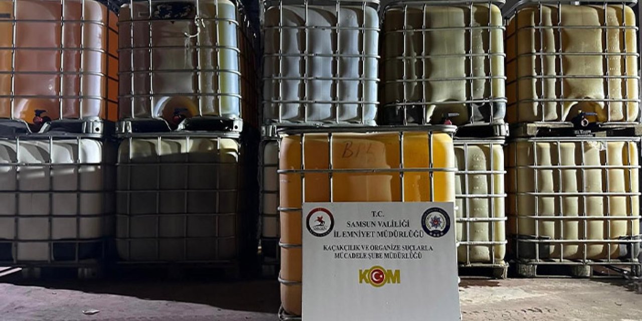 Samsun'da 11bin litre kaçak motorin yakalandı