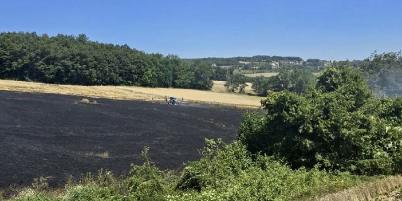 Samsun Atakum’da arpa tarlası yangını!