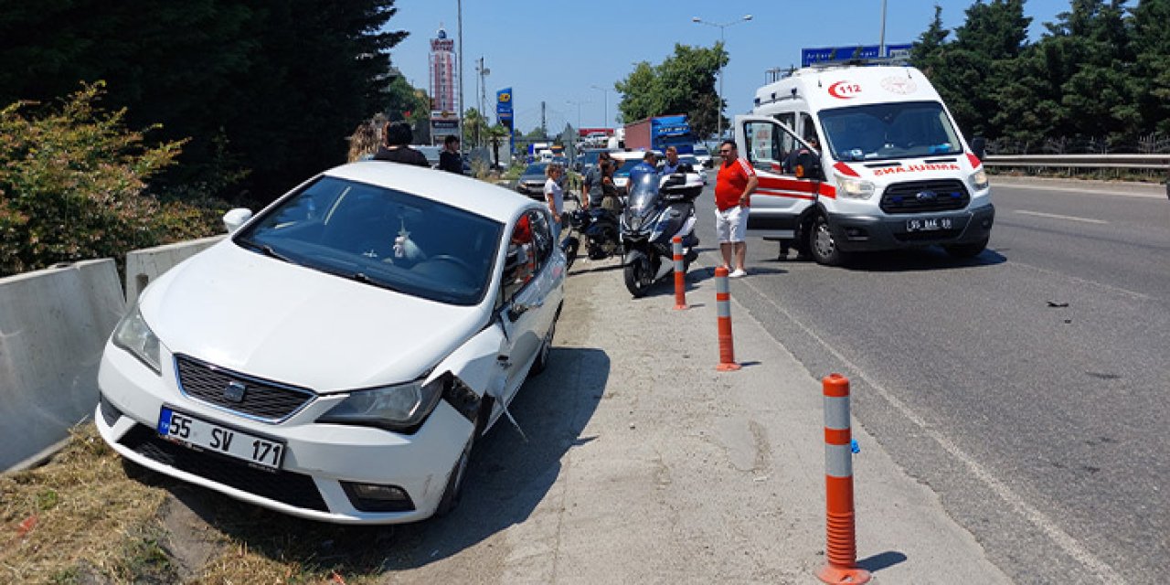 Samsun’da Motosiklet ile Otomobil Çarpıştı: Bir Kişi Yaralandı