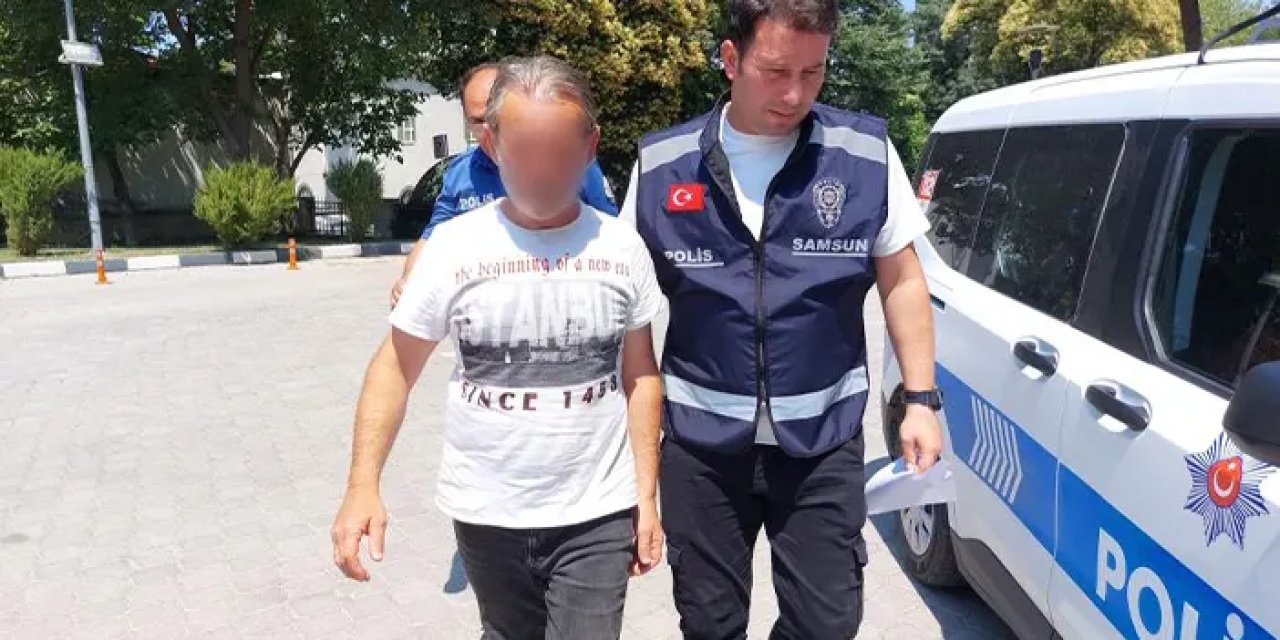 Samsun'da akıl almaz olay! Arabayı ateşe verdi