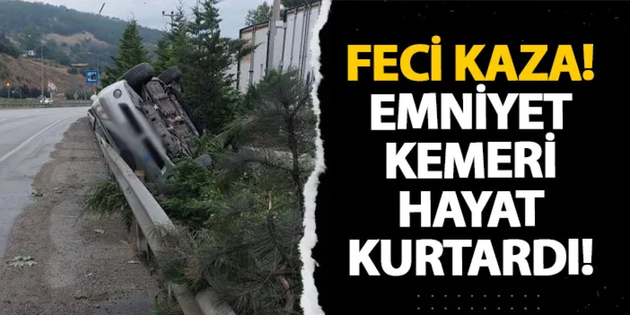Samsun’da feci kaza! Emniyet kemeri hayat kurtardı!