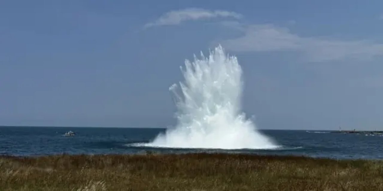 Ordu'da denizde mayın alarmı! Kontrollü patlatıldı