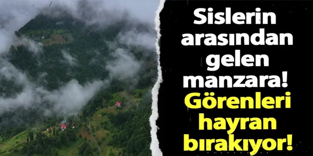 Trabzon'da sislerin arasından gelen manzara! Görenleri hayran bırakıyor