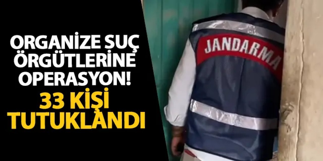 Organize suç örgütlerine operasyon! 33 kişi tutuklandı