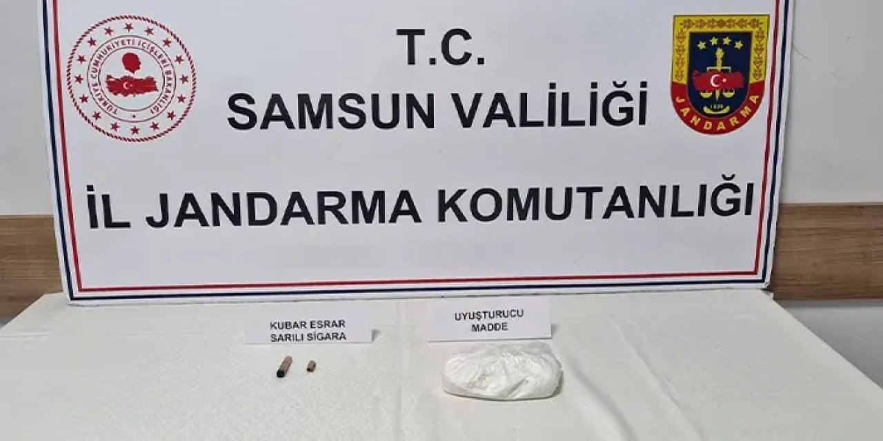 Samsun'da trafik denetiminde ekipler aracın içinde uyuşturucu buldu!