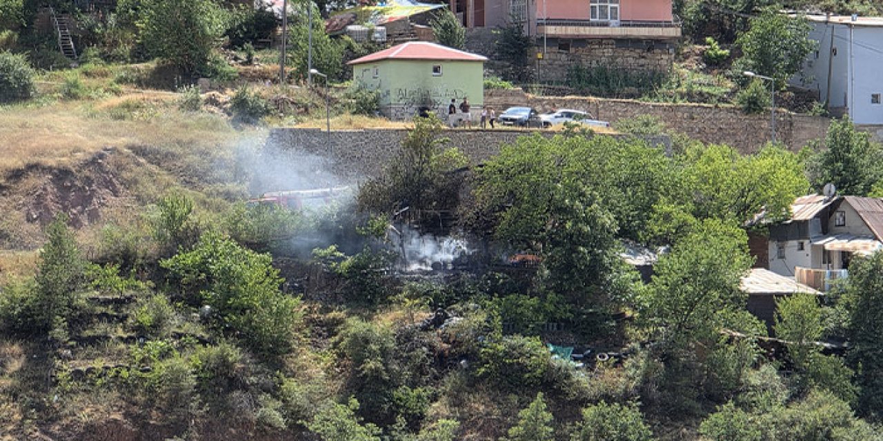 Gümüşhane'de bahçede yakılan ateş yangına yol açtı!