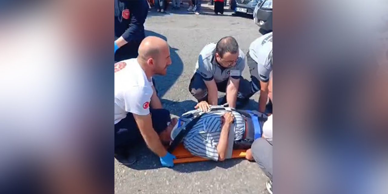 Samsun'da otomobilin çarptığı yaşlı adam hastaneye kaldırıldı