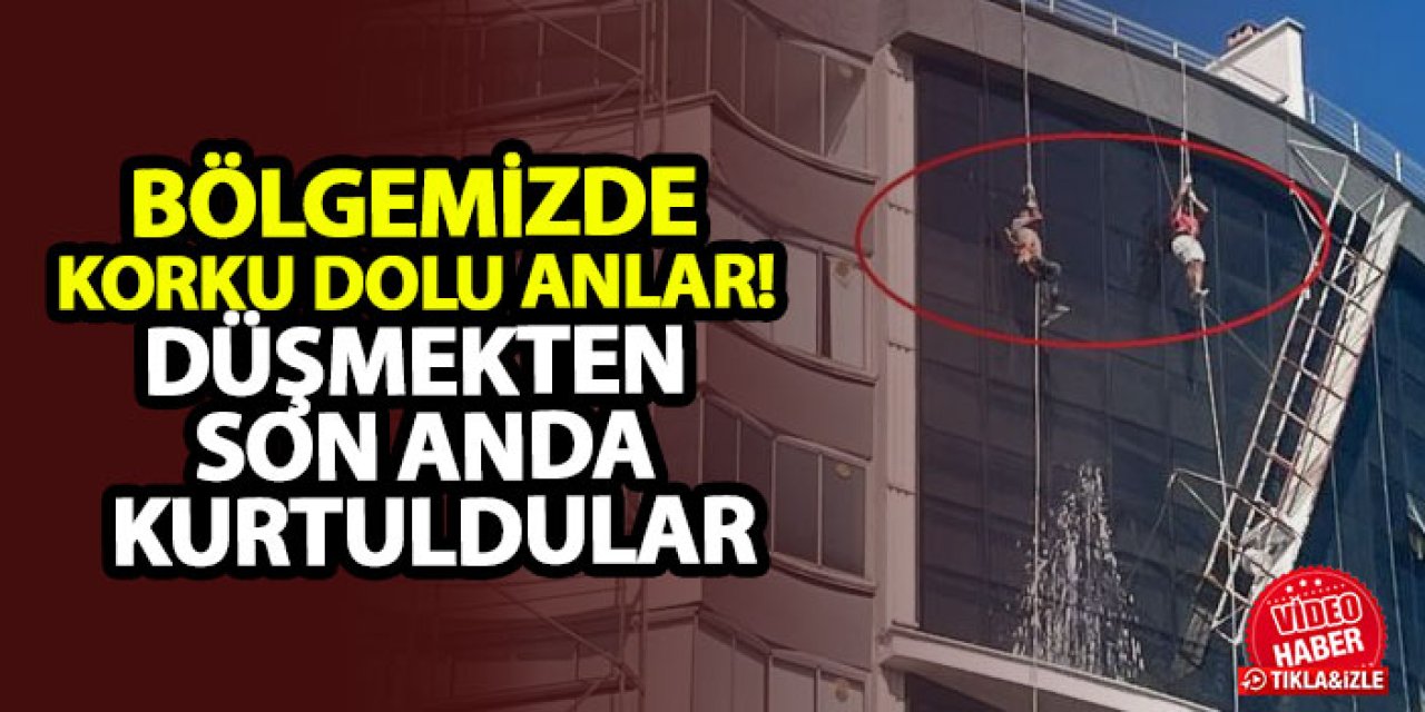 Bölgemizde korku dolu anlar! Düşmekten son anda kurtuldular
