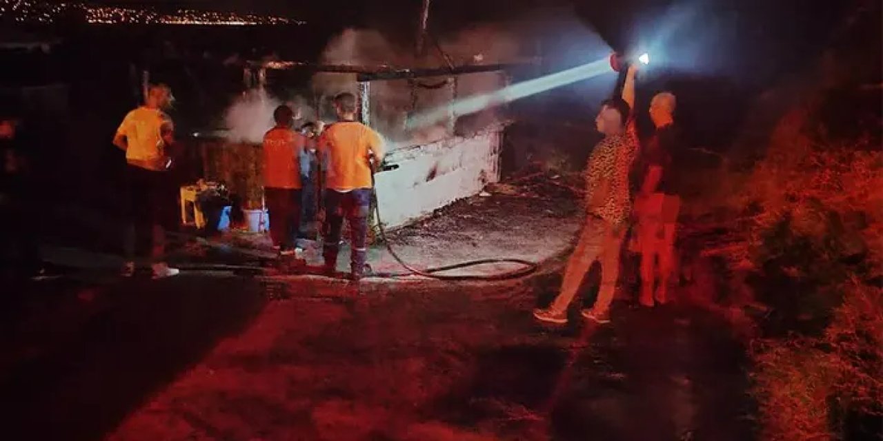 Giresun'da gece yarısı korkutan yangın!