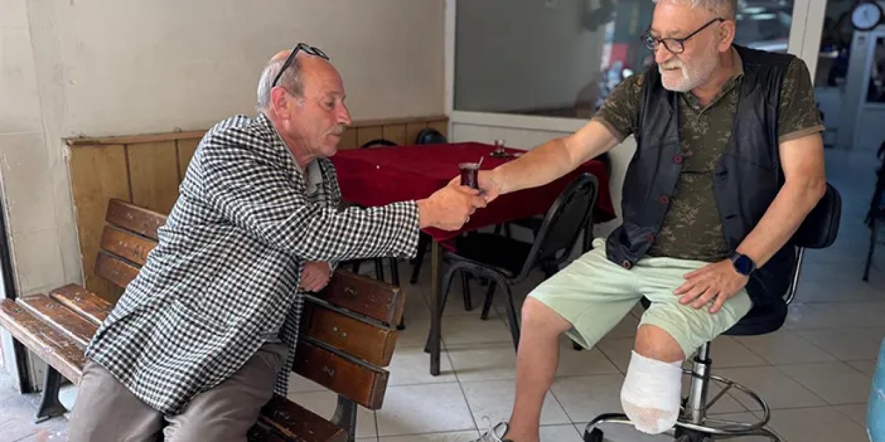 Bir ayağını kaybetti, umudunu kaybetmedi: Ordulu Şahin usta hayata çayla tutunuyor