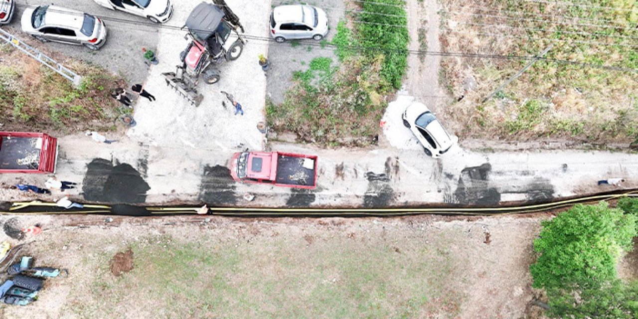 Samsun'un Canik ilçesinde doğal gaz heyecanı başladı