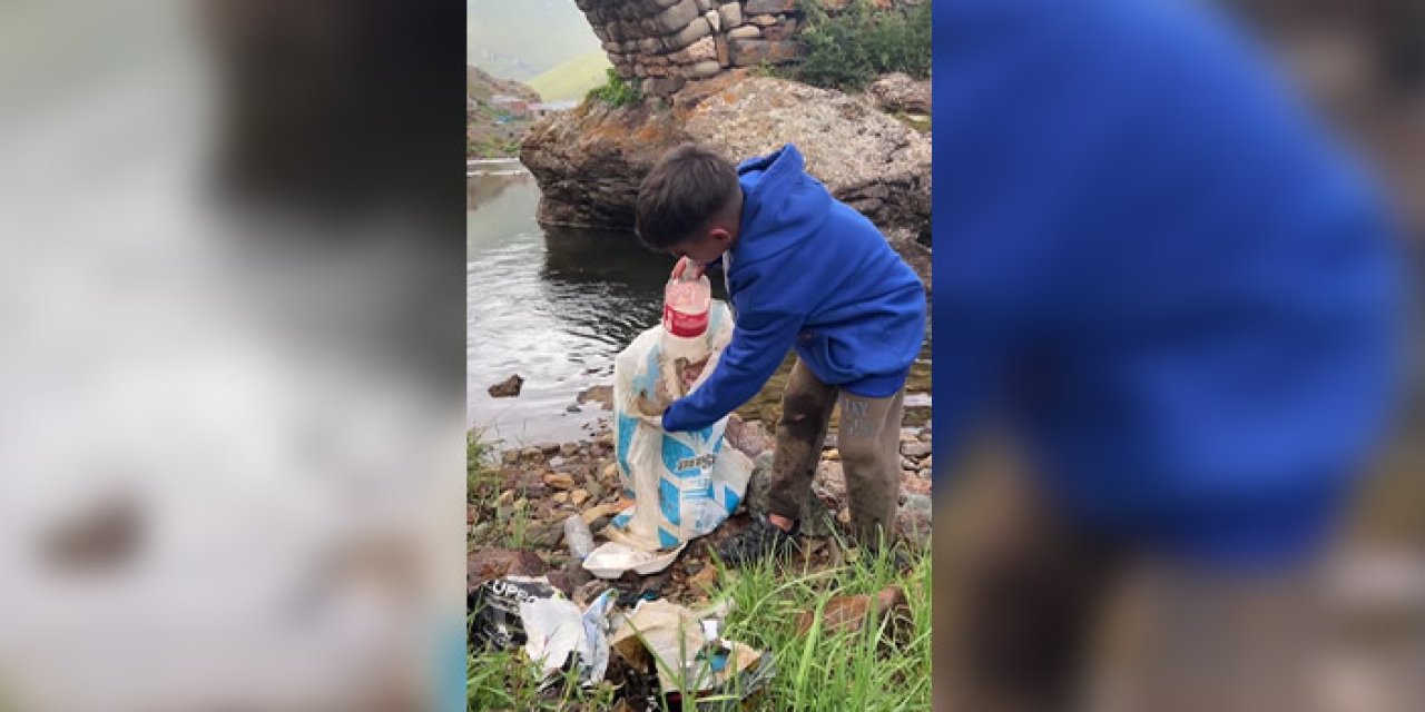 Küçük Mete'den yaylada çöp isyanı! “Hayvanlar zarar görüyor"