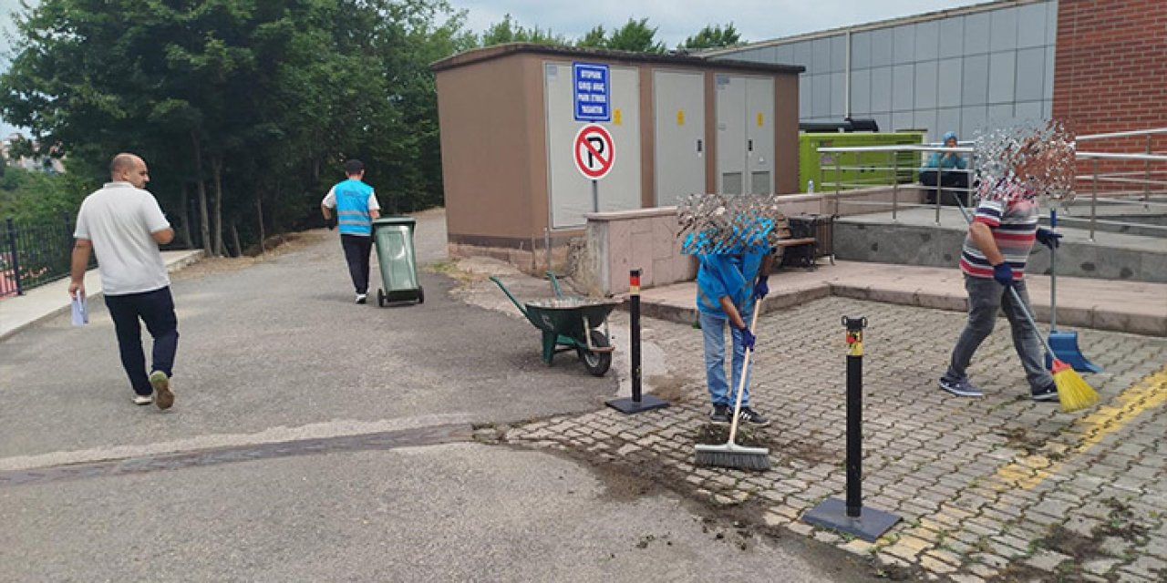 Giresun'da yükümlüler cezalarını temizlikle çekiyorlar!