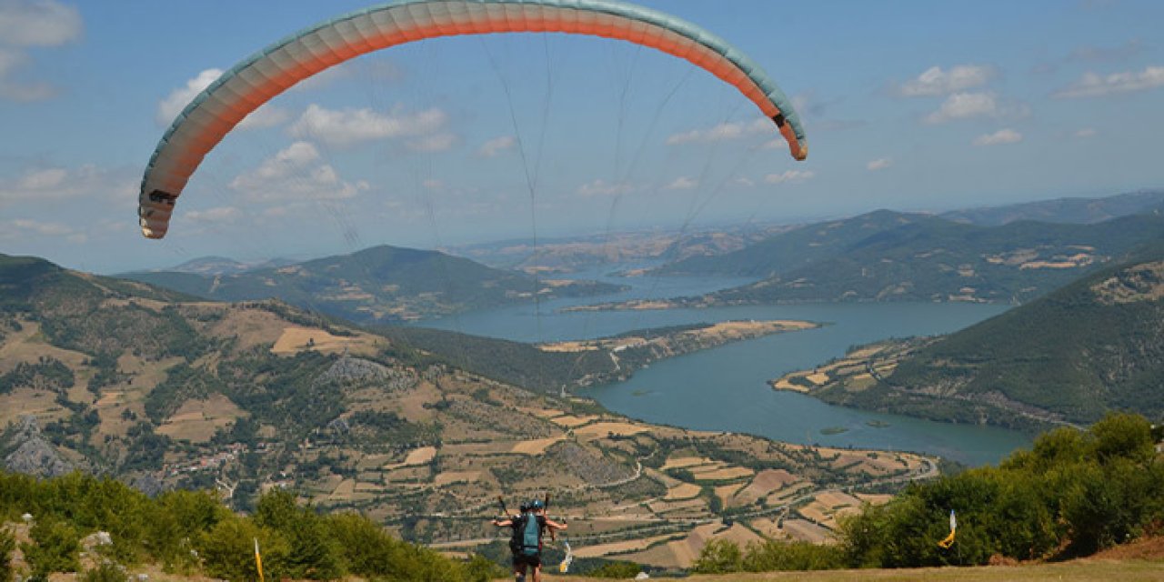 Samsun'un Bafra ilçesinde doğa ve adrenalin buluştu