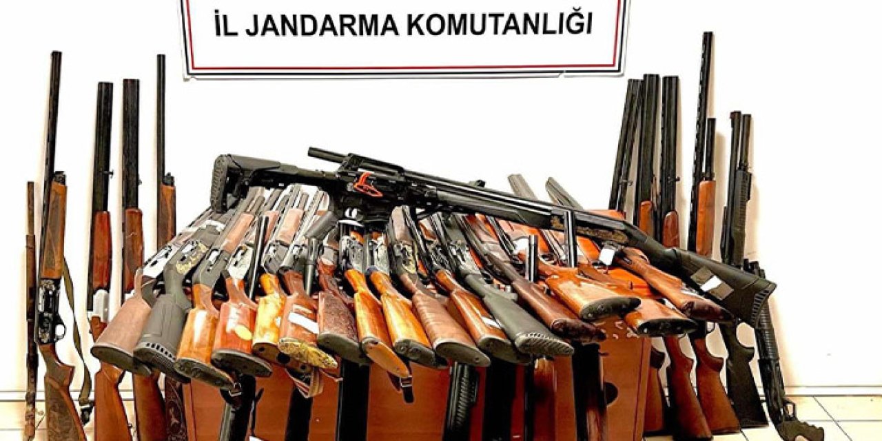 Samsun'da silah operasyonu! 37 tüfek ele geçirildi