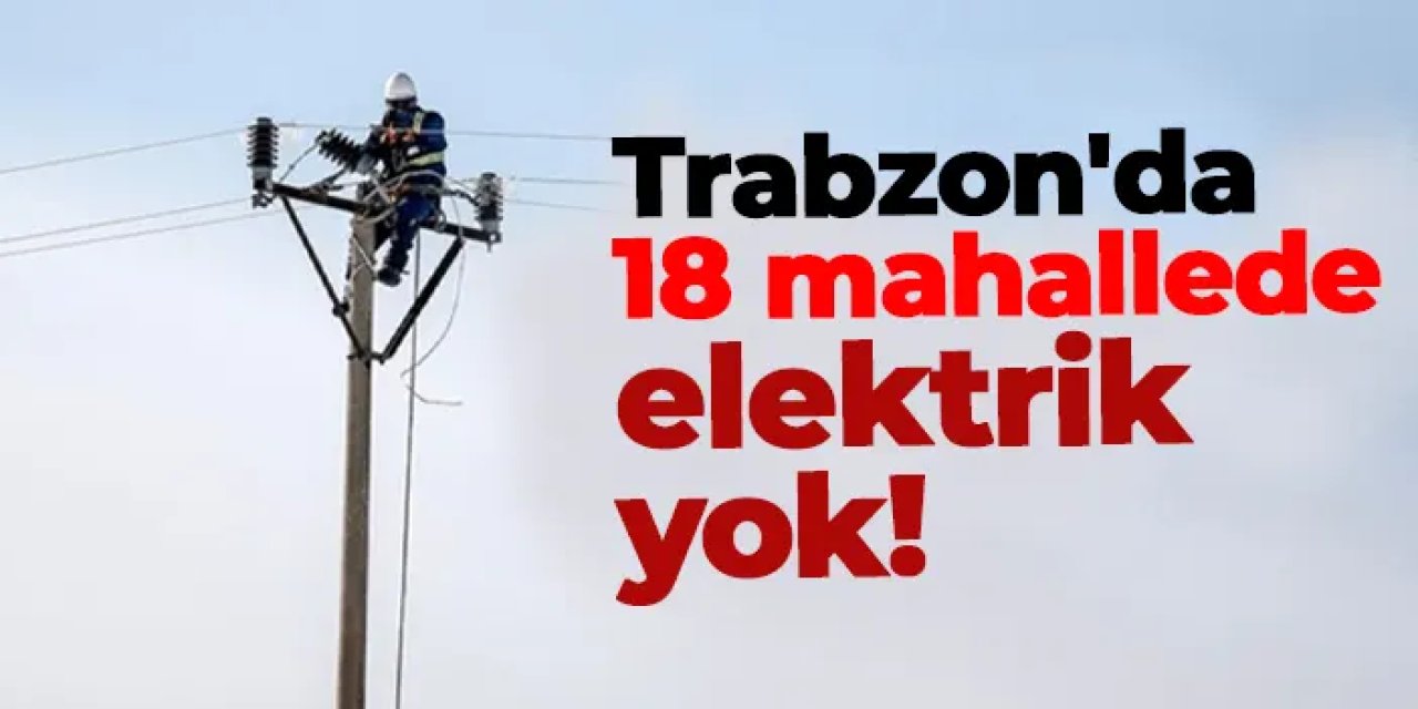 Trabzon’da 2 ilçe, 18 mahallede elektrik kesintisi! Ne zaman gelecek? 25 Temmuz 2025 elektrik kesintileri
