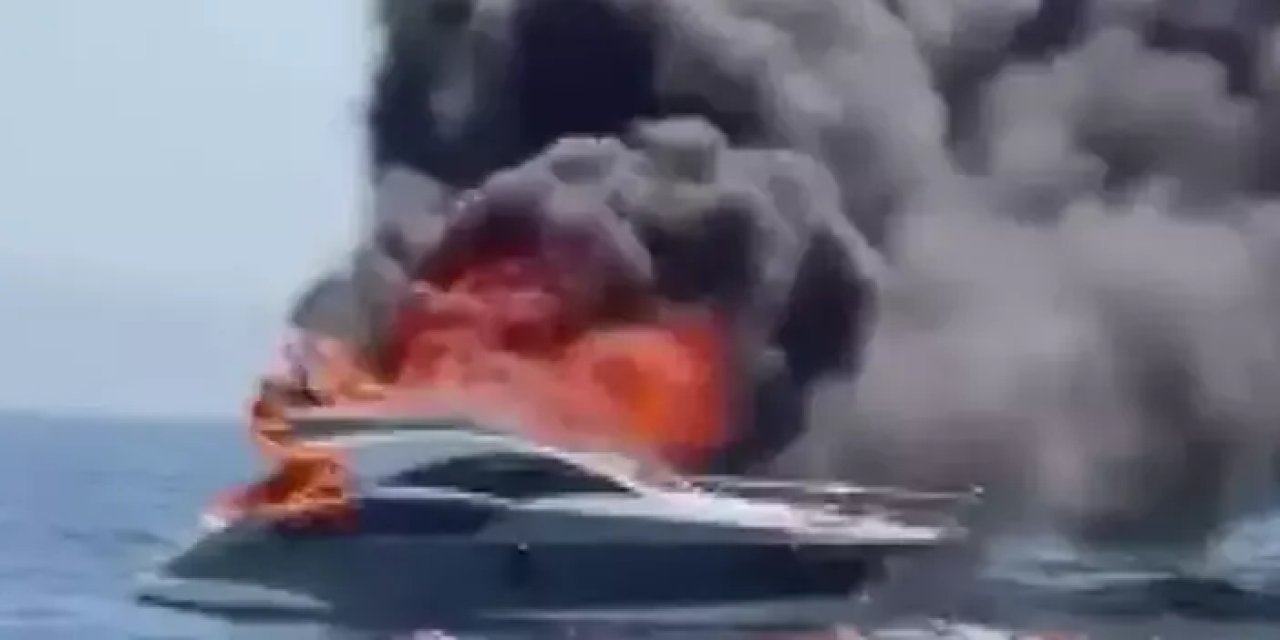 Kınalıada açıklarında demirli teknede yangın paniği: 16 Yolcu son anda kurtarıldı