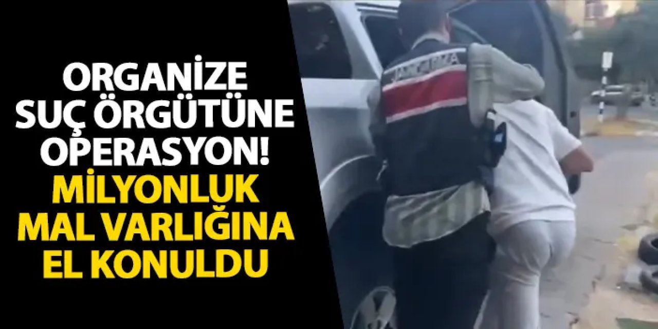 Organize suç örgütüne operasyon! Milyonluk mal varlığına el konuldu