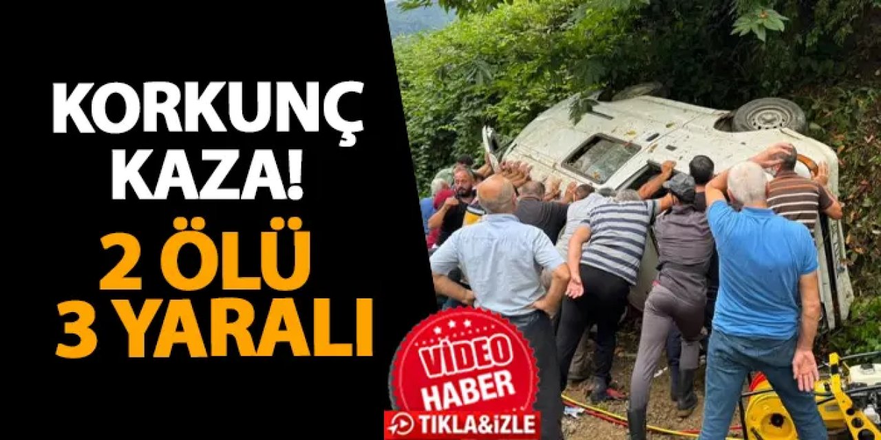 Rize’de korkunç kaza! 2 ölü 3 yaralı