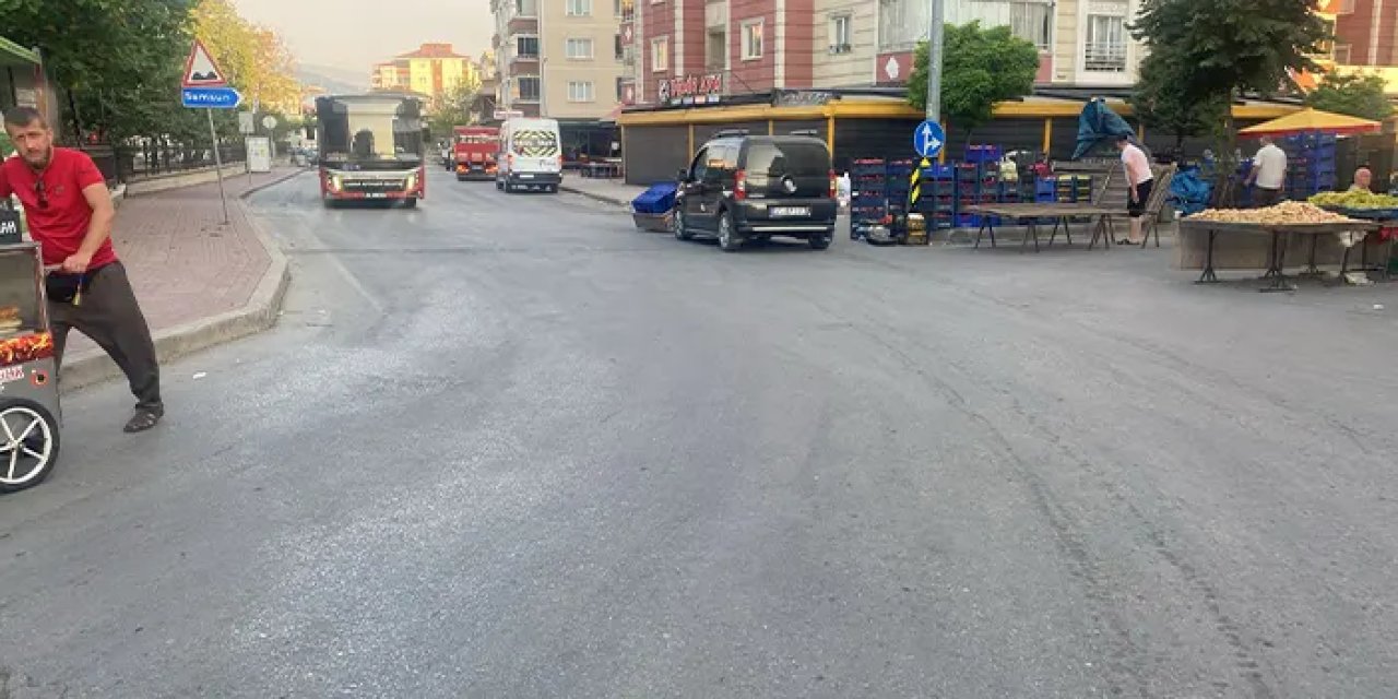 Samsun'da pazarcıların yol işgaline son! Yol trafiğe açıldı