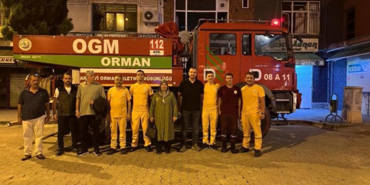 Artvin’den Bursa’ya yangın desteği!