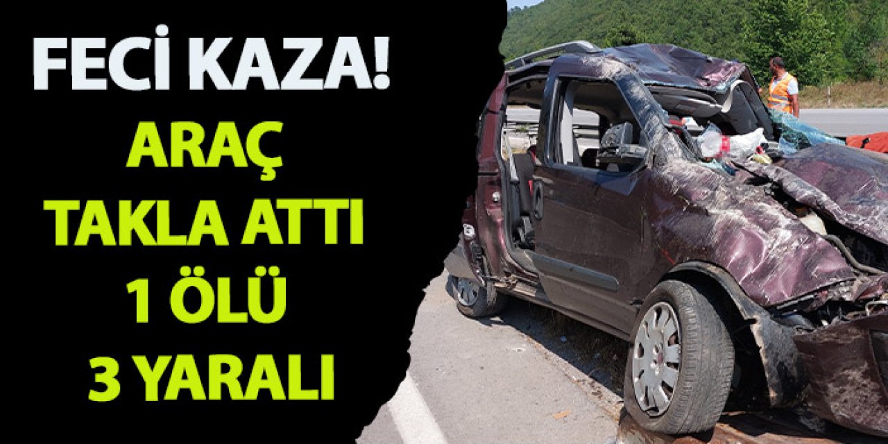 Samsun’da feci kaza! Araç takla attı, 1 ölü 3 yaralı