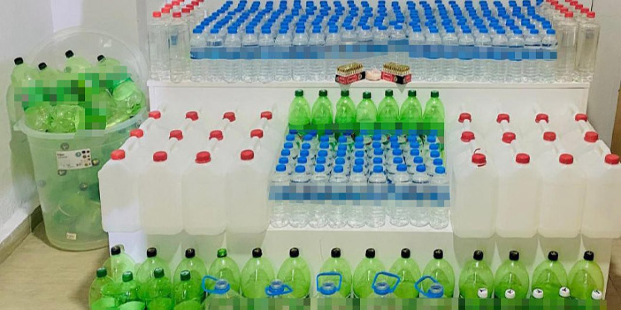 Samsun Vezirköprü'de sahte alkol, mermi ve uyuşturucu operasyonu