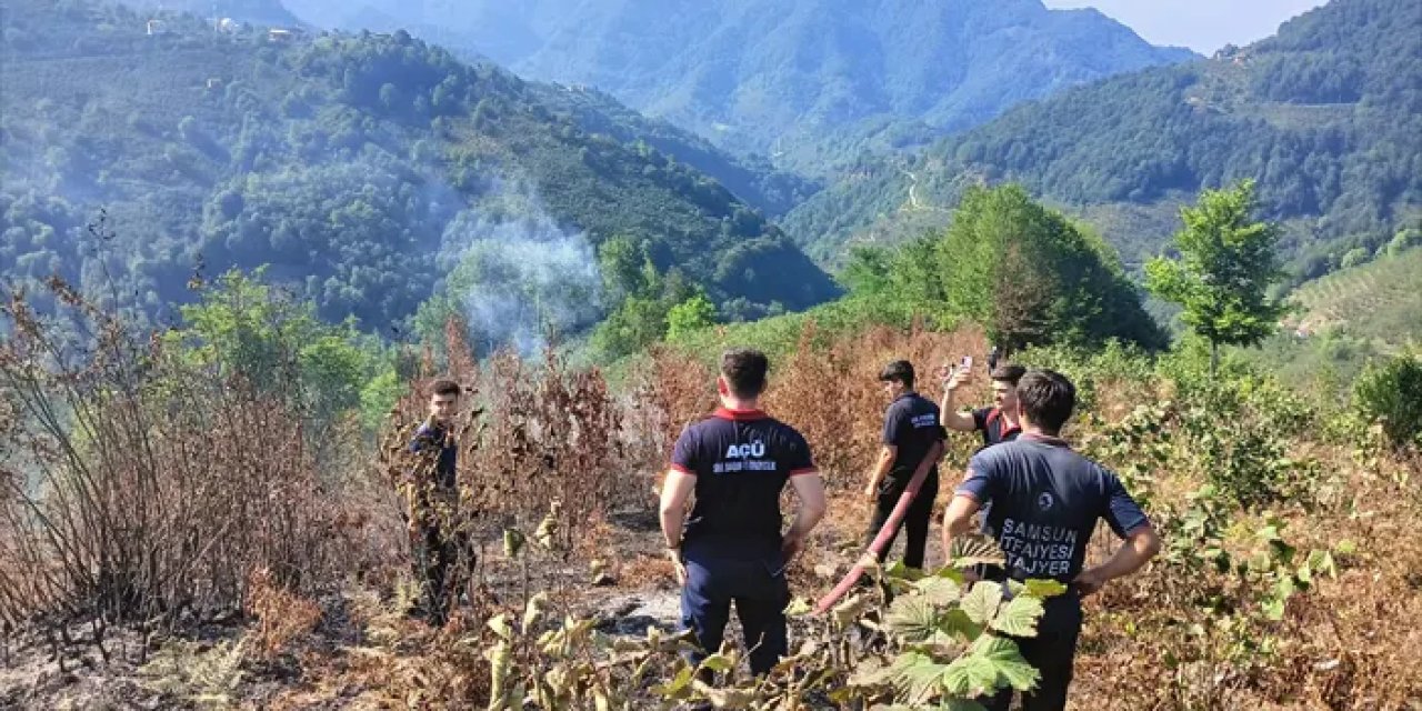 Samsun’da orman yangını paniği! Erken müdahale felaketi önledi