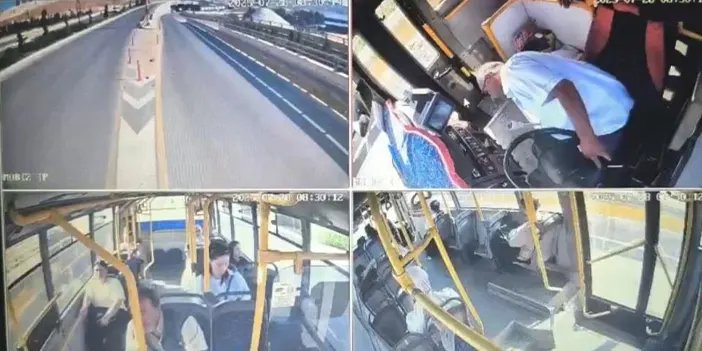 Direksiyon başında kalp krizi geçirdi! O anlar kamerada