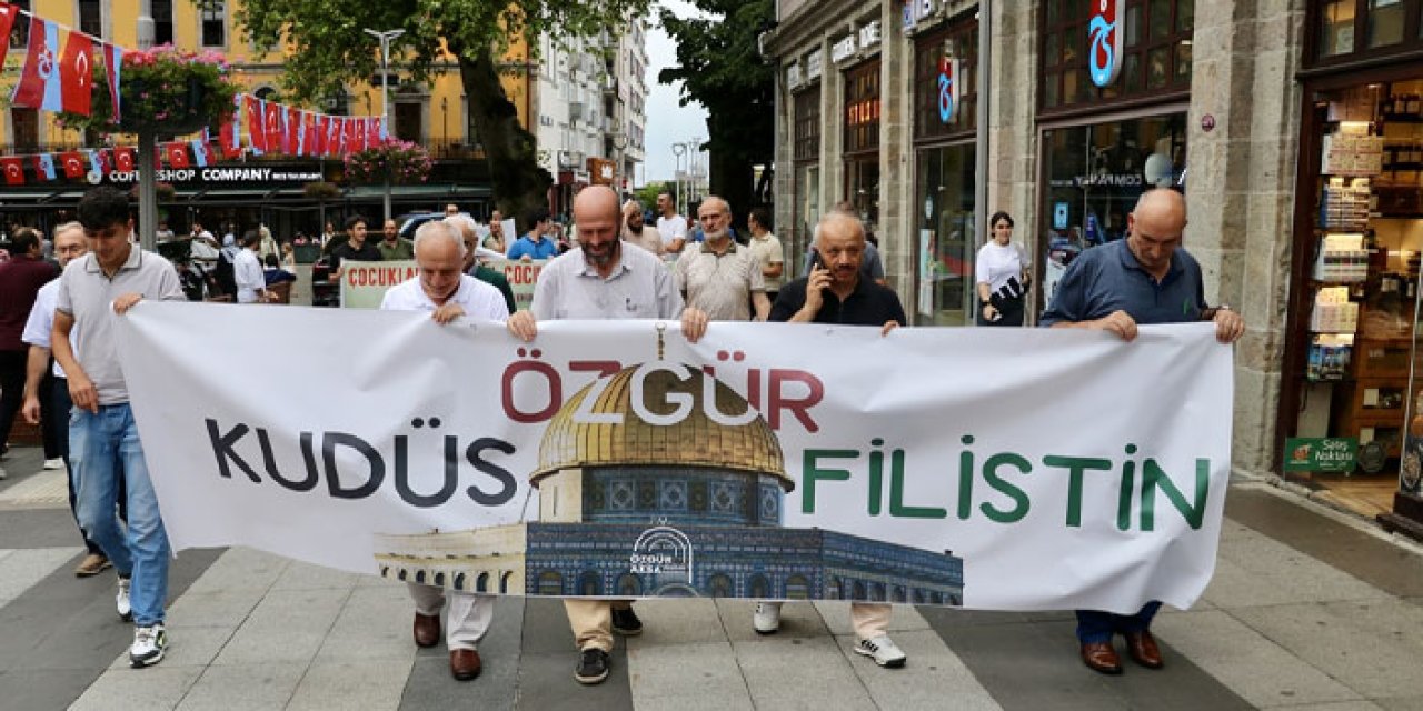 Ortahisar’da Filistin’e Destek Yürüyüşü: Gazze’deki Zulme Tepki
