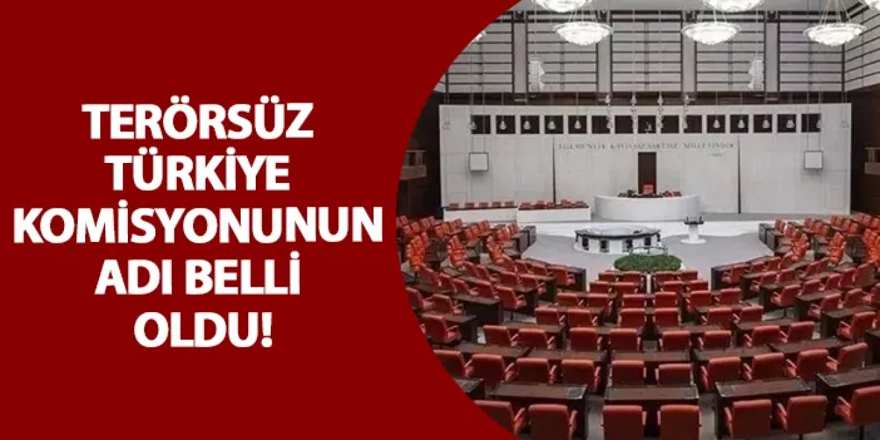 Terörsüz Türkiye Komisyonunun adı belli oldu!