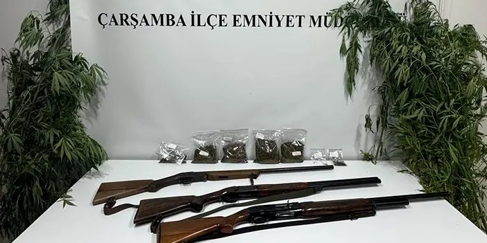 Samsun'da uyuşturucu ve silah operasyonu!