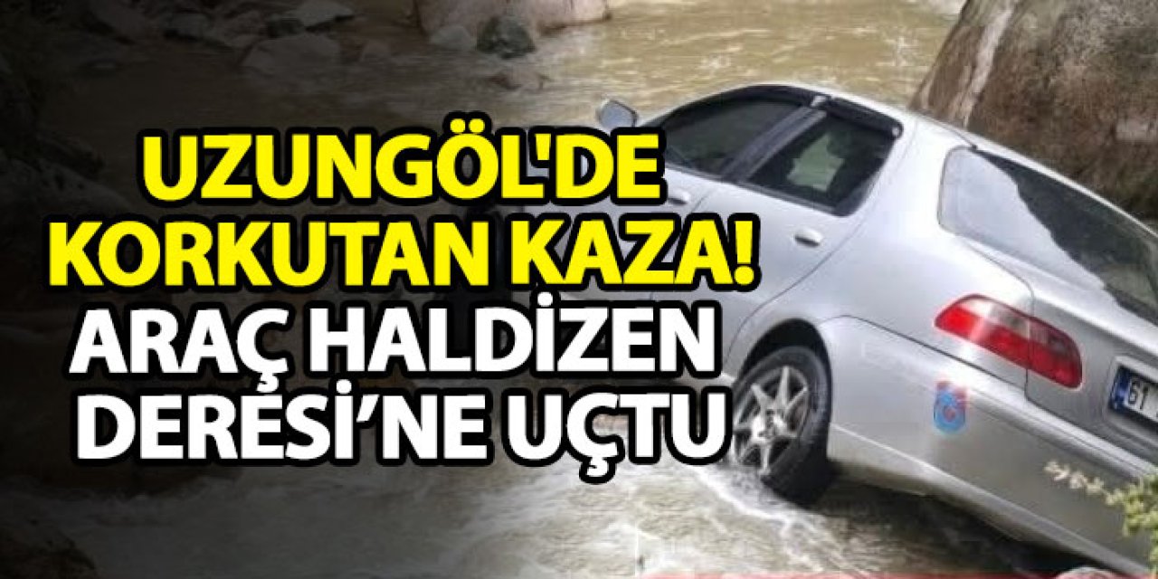 Uzungöl'de korkutan kaza! Araç Haldizen Deresi’ne uçtu