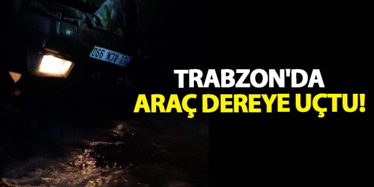 Trabzon Araklı'da araç dereye uçtu!
