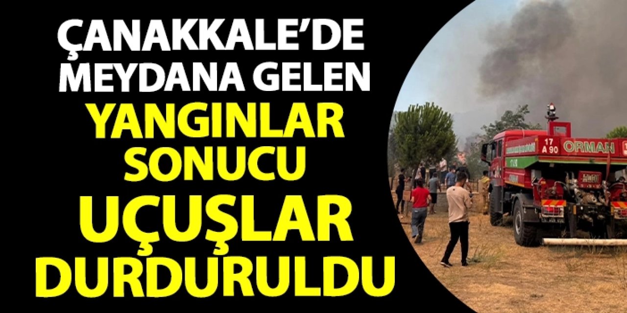 Çanakkale'de meydana gelen yangınlar sonucu uçuşlar durduruldu!