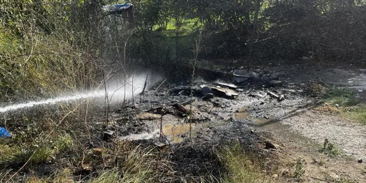 Bahçede yakılan çöp mahalleyi korkuttu!
