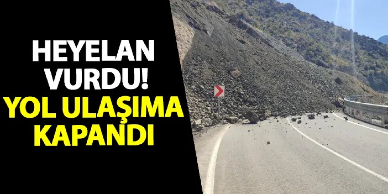 Artvin’i heyelan vurdu! Yol ulaşıma kapandı