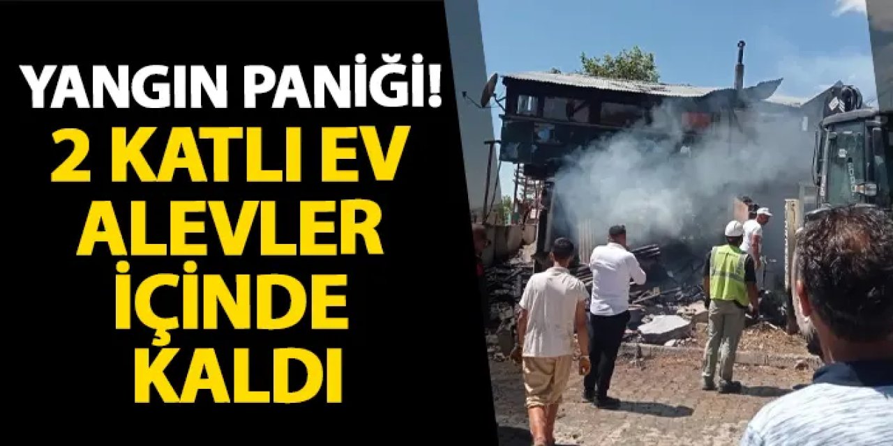 Gümüşhane’de yangın paniği! 2 katlı ev alevler içinde kaldı