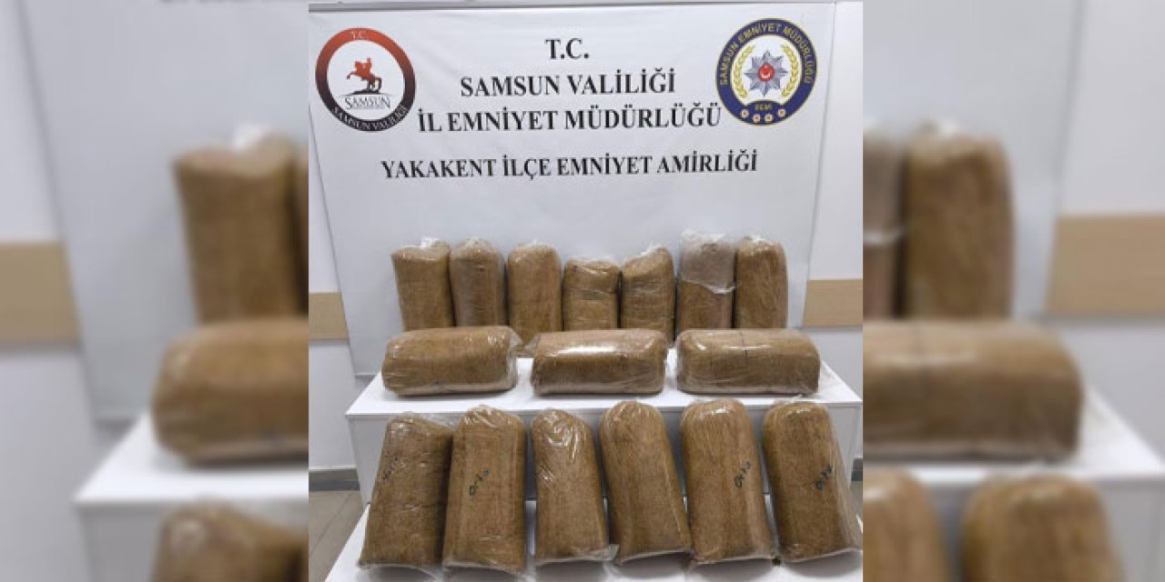 Samsun’da 80 kilo kaçak tütün ele geçirildi!
