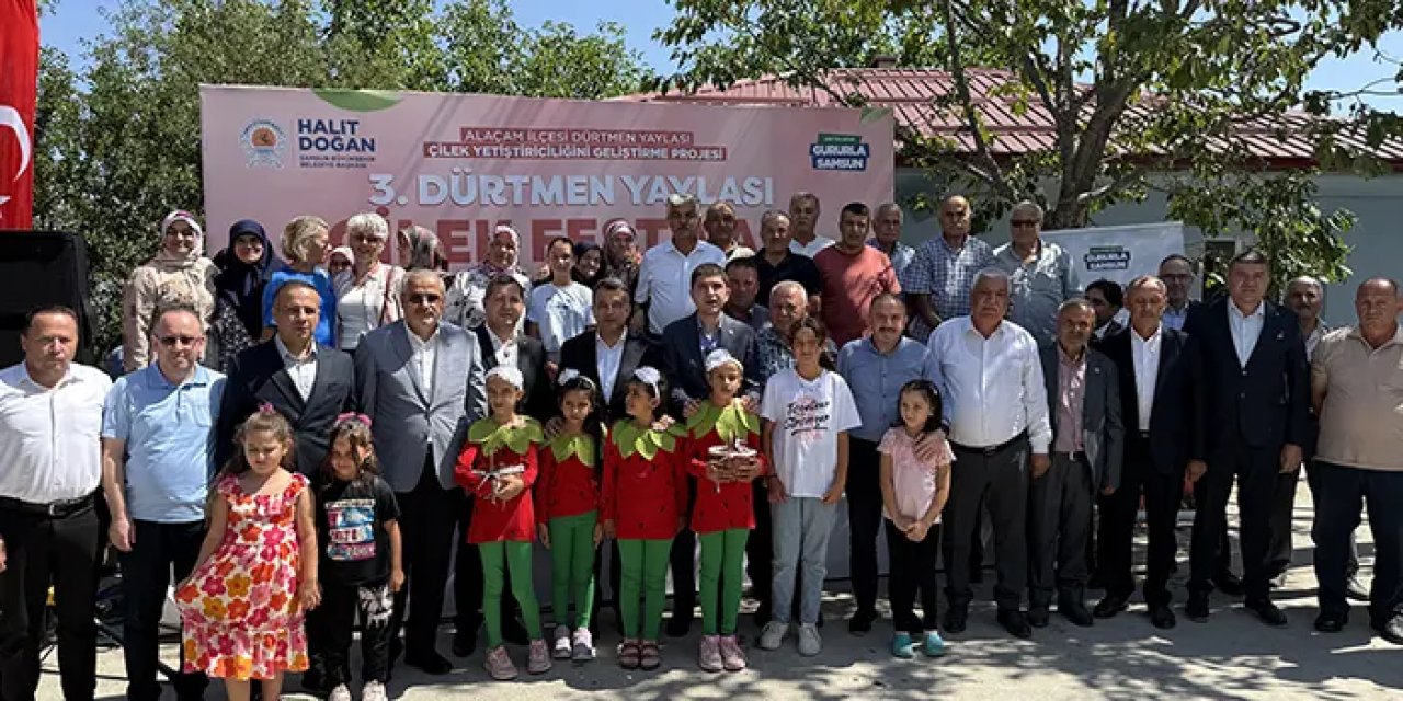 Samsun'da çilek festivali gerçekleştirildi