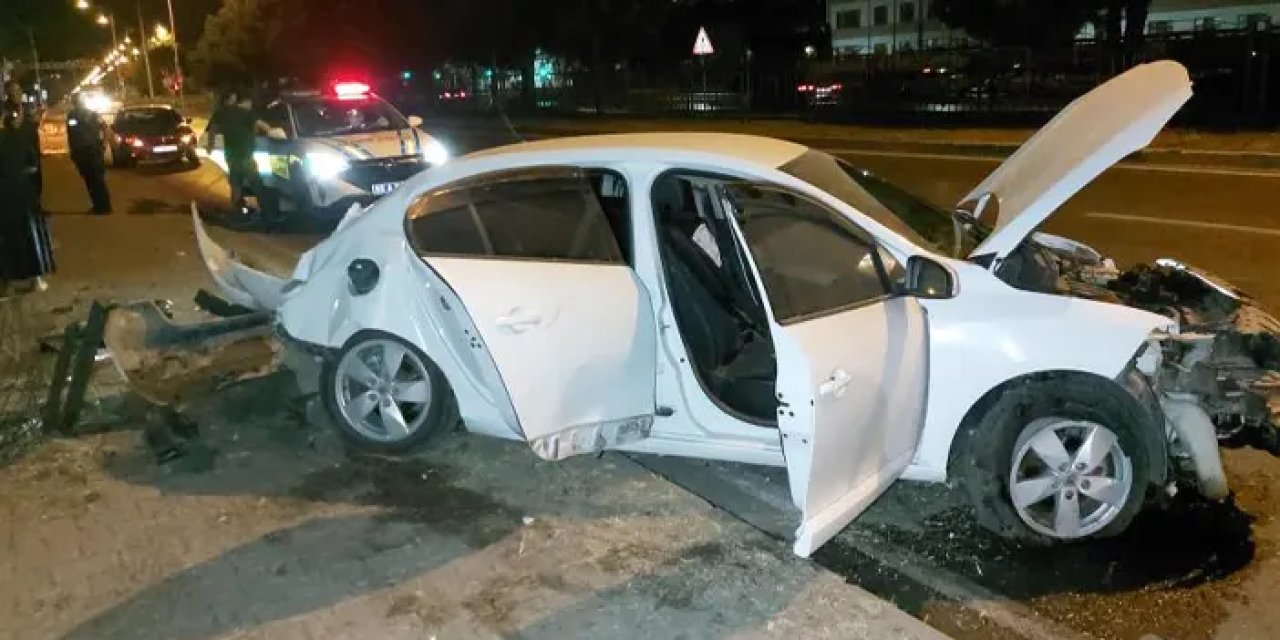 Samsun’da otomobil ağaca çarptı! 1 yaralı