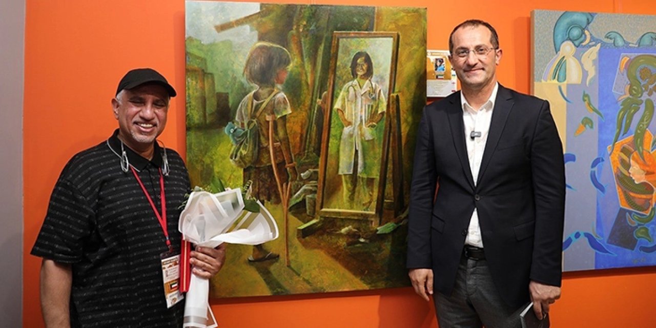 12. Uluslararası Akçaabat Resim Çalıştayı'ndaki eserler sanatseverlerle buluştu